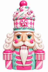 Thumbnail for Pink Cupcake Nutcracker 14" Wood Wreath Sign - DCO-W-1554