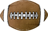Thumbnail for Football 22" Wood Door Hanger - DCO-W-01190-DH
