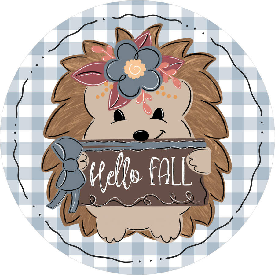 Fall Sign, Hello Fall, DECOE-5322-DH, 18" Door Hanger