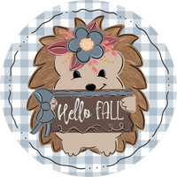 Thumbnail for Fall Sign, Hello Fall, DECOE-5322-D, Sign For Wreath, 10
