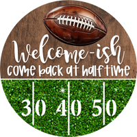 Thumbnail for Football Sign, Welcome-ish, DECOE-5324-D, Sign For Wreath, 10