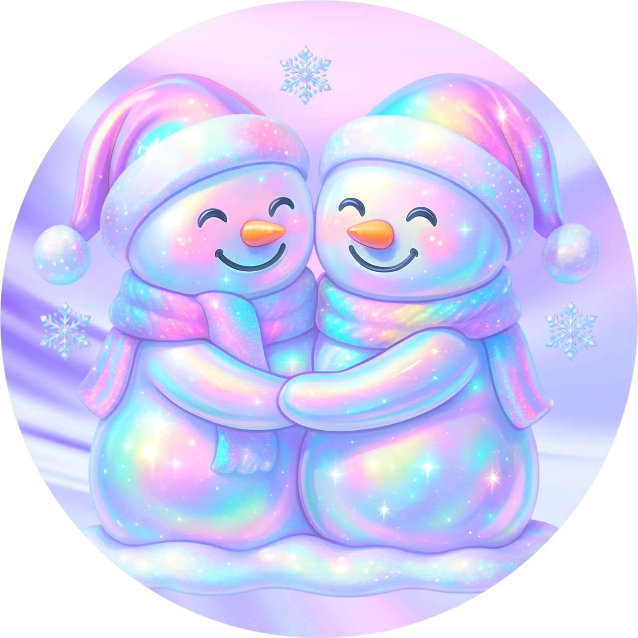 Snowman Sign, Iridescent Color, DECOE-5326-DH, 18" Door Hanger