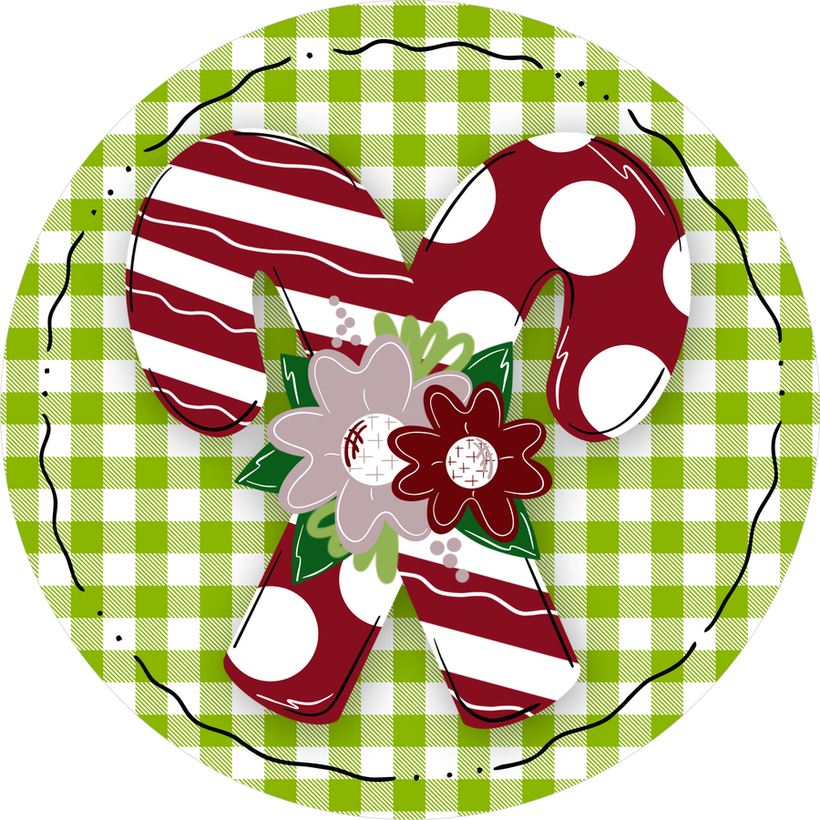 Christmas Sign, Candy Cane Sign, DECOE-5327-DH, 18" Door Hanger