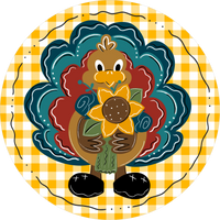 Thumbnail for Fall Sign, Turkey, DECOE-5328-D, Sign For Wreath, 10