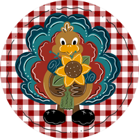 Thumbnail for Fall Sign, Turkey Sign, DECOE-5329-D, Sign For Wreath, 10