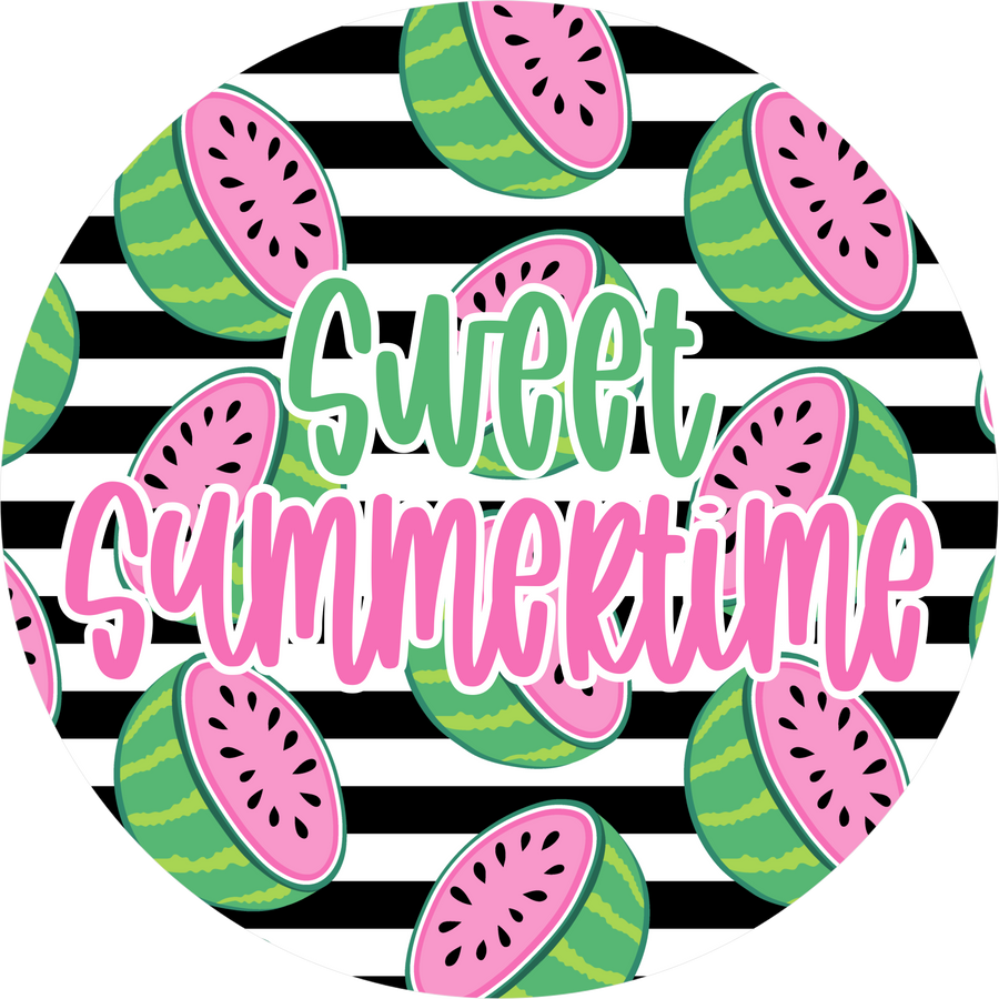 Summer Sign, Watermelon Sign, DECOE-5332, Sign For Wreath, 10" Metal Sign