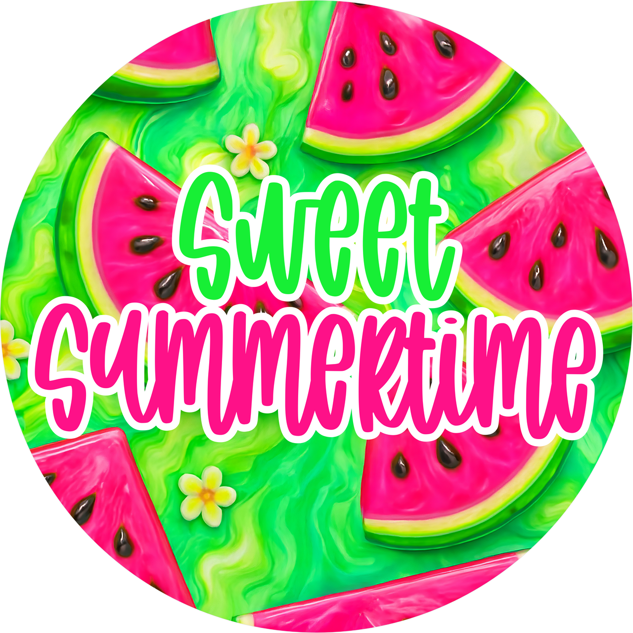 Summer Sign, Watermelon Sign, DECOE-5333-D, Sign For Wreath, 10" Wood Sign