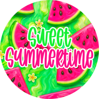Thumbnail for Summer Sign, Watermelon Sign, DECOE-5333-D, Sign For Wreath, 10