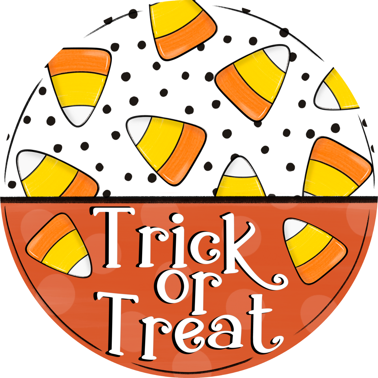 Halloween Sign, Candy Corn Sign, DECOE-5335-D, Sign For Wreath, 10" Wood Sign