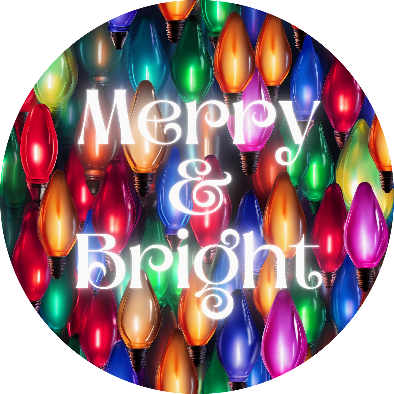 Christmas Sign, Merry and Bright, DECOE-5337-D, Sign For Wreath, 10" Wood Sign