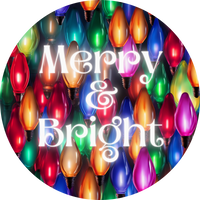 Thumbnail for Christmas Sign, Merry and Bright, DECOE-5337-D, Sign For Wreath, 10