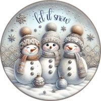 Thumbnail for Snowman Sign, Let It Snow, DECOE-5338, Sign For Wreath, 10
