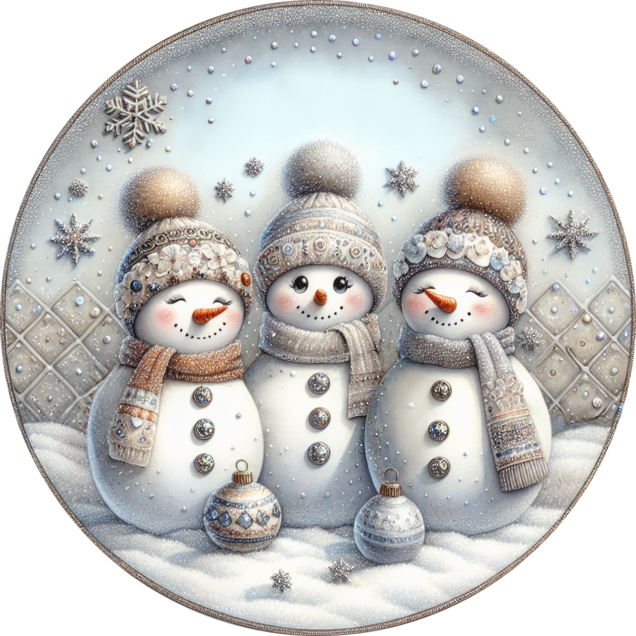 Snowman Sign, DECOE-5340, Sign For Wreath, 10" Metal Sign