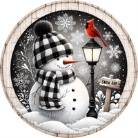 Thumbnail for Snowman Sign, Winter Sign, DECOE-5347-D, Sign For Wreath, 10