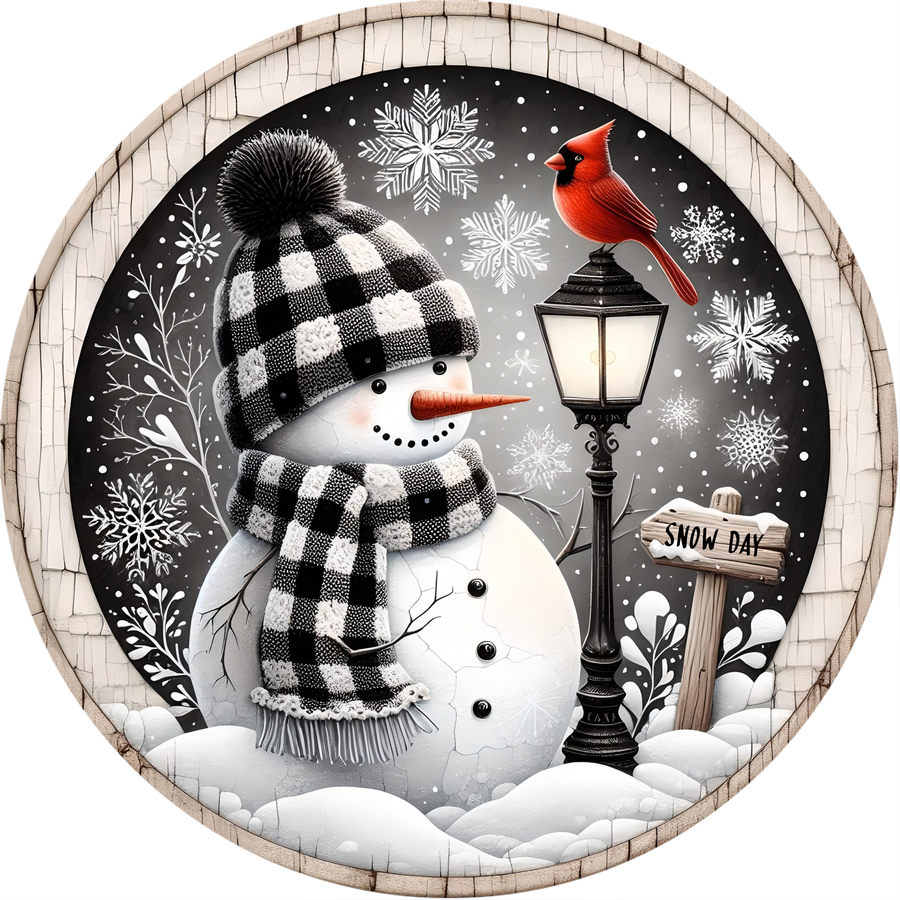 Snowman Sign, Winter Sign, DECOE-5347-D, Sign For Wreath, 10" Wood Sign