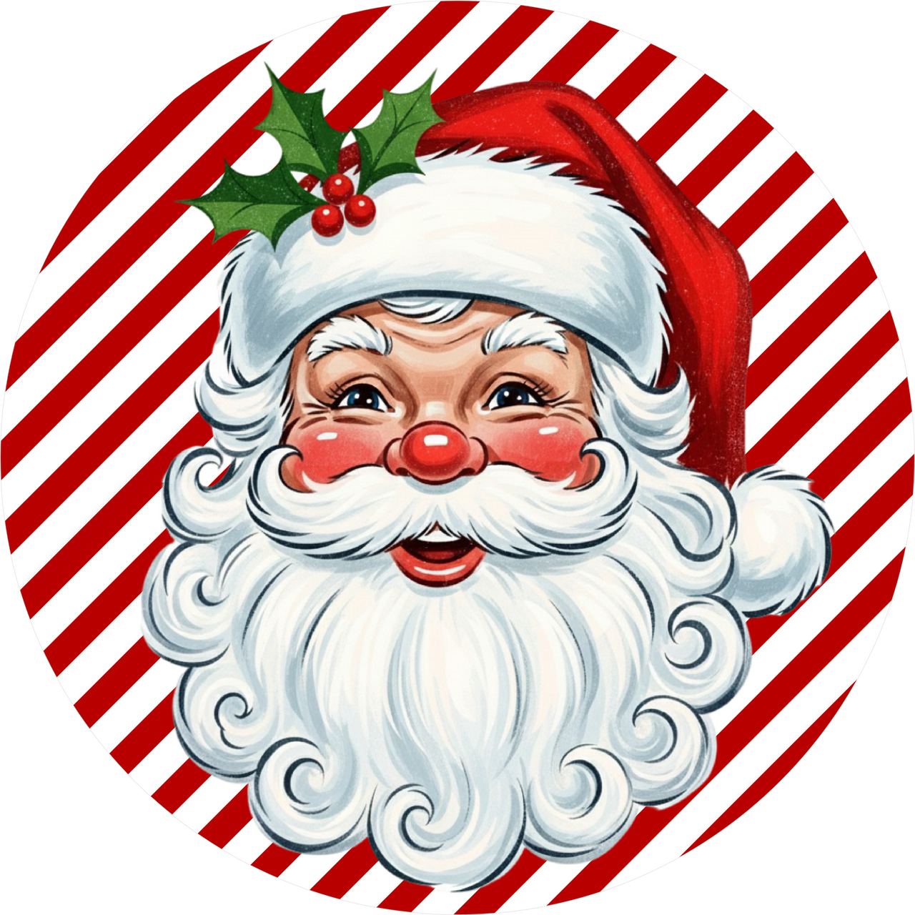 Christmas Sign, Santa Sign, DECOE-5348-D, Sign For Wreath, 10" Wood Sign