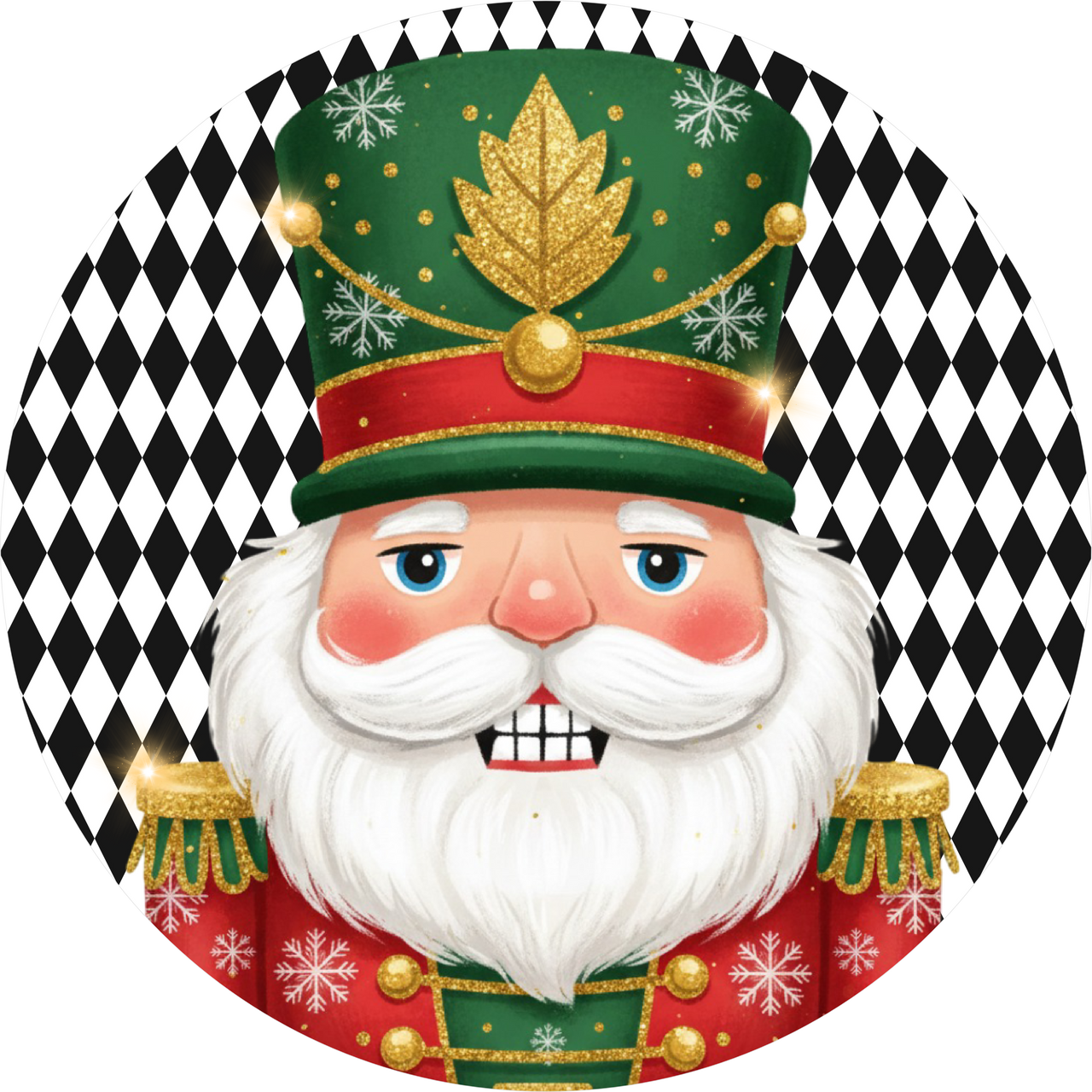 Christmas Sign, Nutcracker Sign, DECOE-5349, Sign For Wreath, 10" Metal Sign