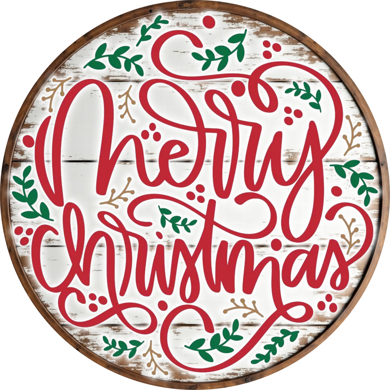 Christmas Sign, Merry Christmas, DECOE-5350-D, Sign For Wreath, 10" Wood Sign