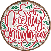 Thumbnail for Christmas Sign, Merry Christmas, DECOE-5350-D, Sign For Wreath, 10