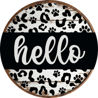 Thumbnail for Dog Sign, Hello Sign, DECOE-5352-D, Sign For Wreath, 10