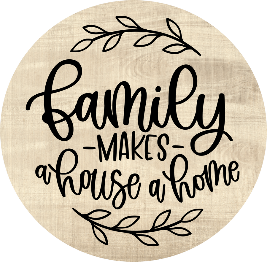 Welcome Sign, Family Sign, DECOE-5356-D, Sign For Wreath, 10" Wood Sign
