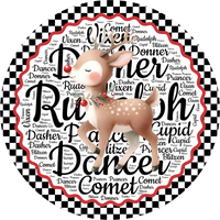 Thumbnail for Christmas Sign, Reindeer Sign, DECOE-5357-D, Sign For Wreath, 10