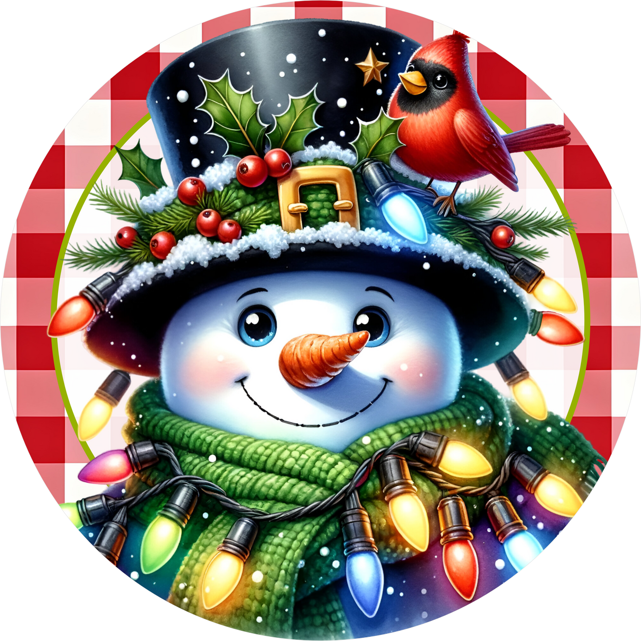 Snowman Sign, DECOE-5361-D, Sign For Wreath, 10" Wood Sign