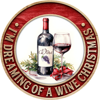Thumbnail for Christmas Sign, Wine Christmas, DECOE-5362-D, Sign For Wreath, 10