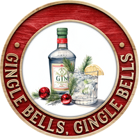 Thumbnail for Christmas Sign, Gin Christmas, DECOE-5366-D, Sign For Wreath, 10