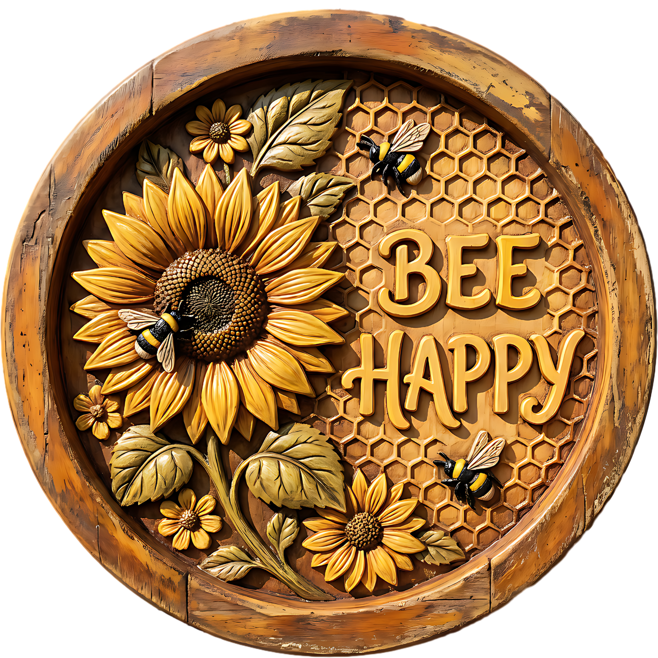 FUNDRAISER: Lily Grace Wood Wreath Sign - DECOE-5371-D