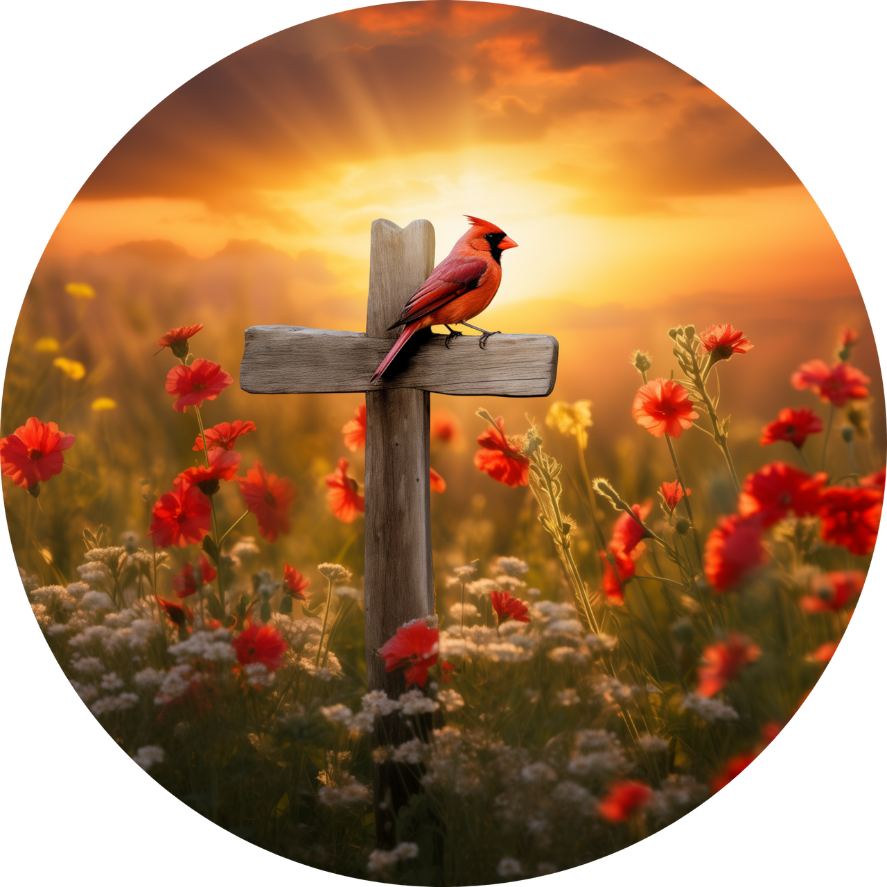 FUNDRAISER: Lily Grace Wood Wreath Sign - DECOE-5373-D
