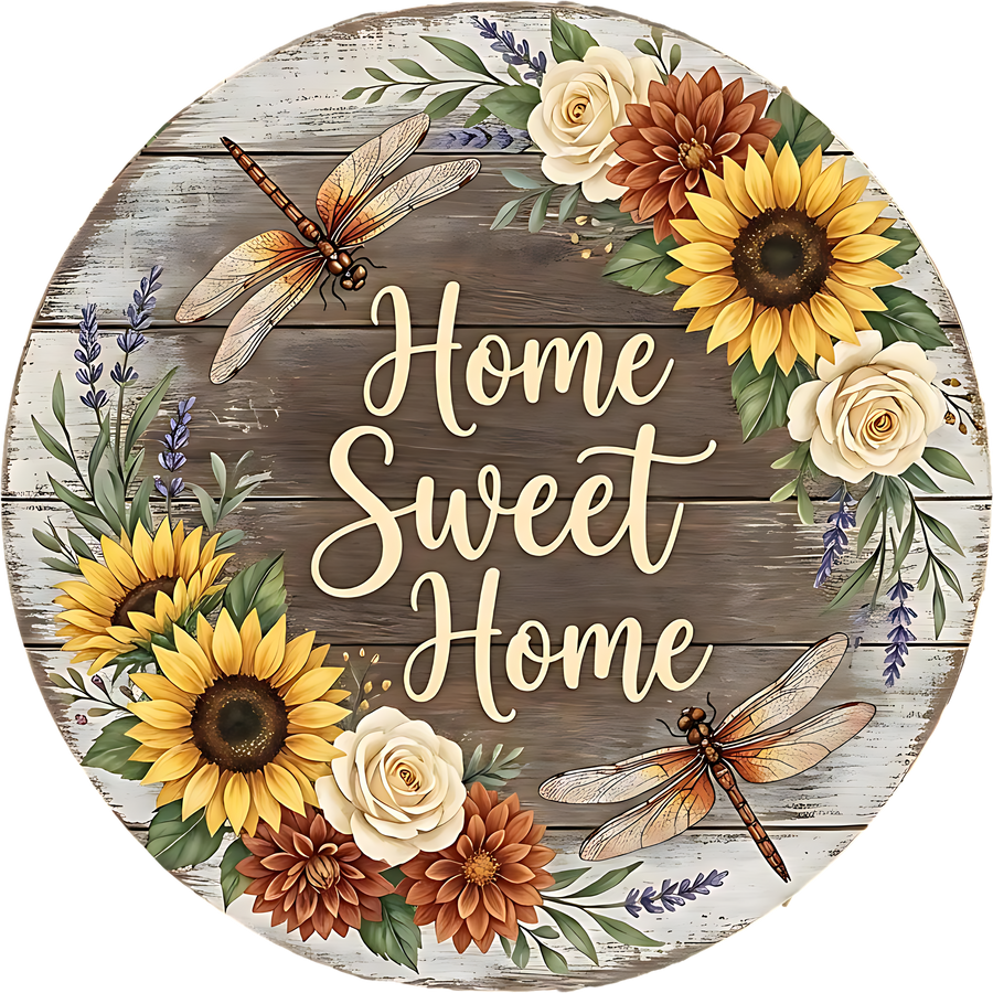 FUNDRAISER: Lily Grace Wood Wreath Sign - DECOE-5375-D