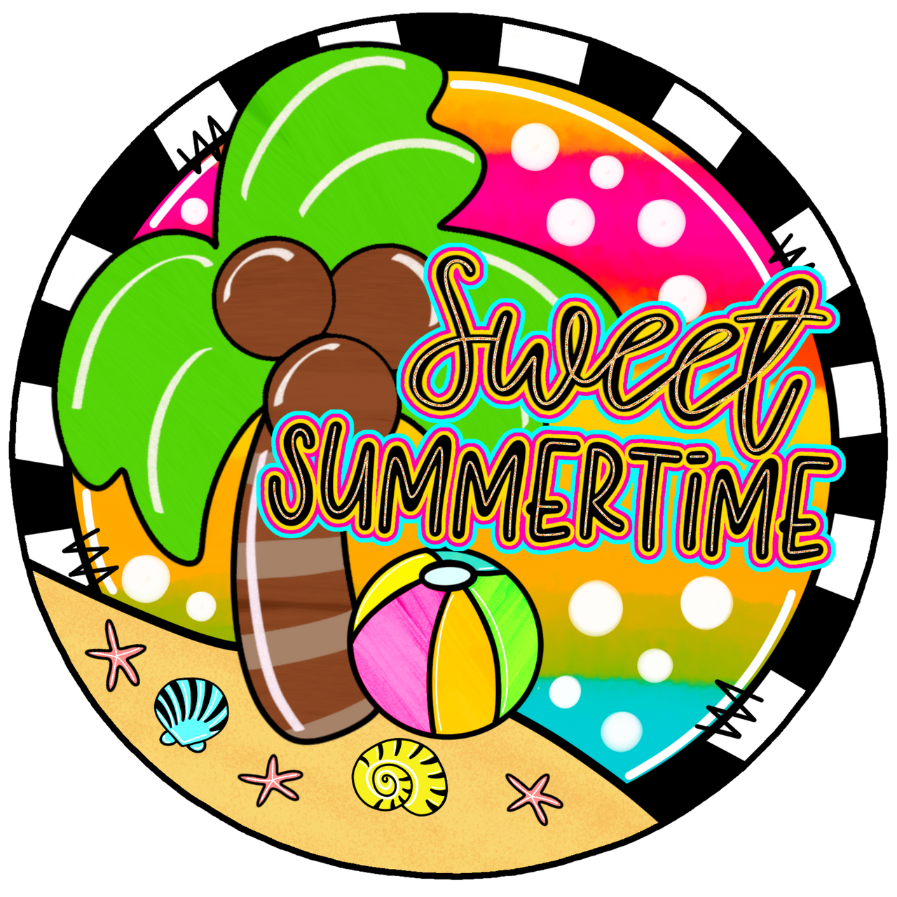 Summer Flower For Door 18" Wood Door Hanger - DECOE-5377-DH
