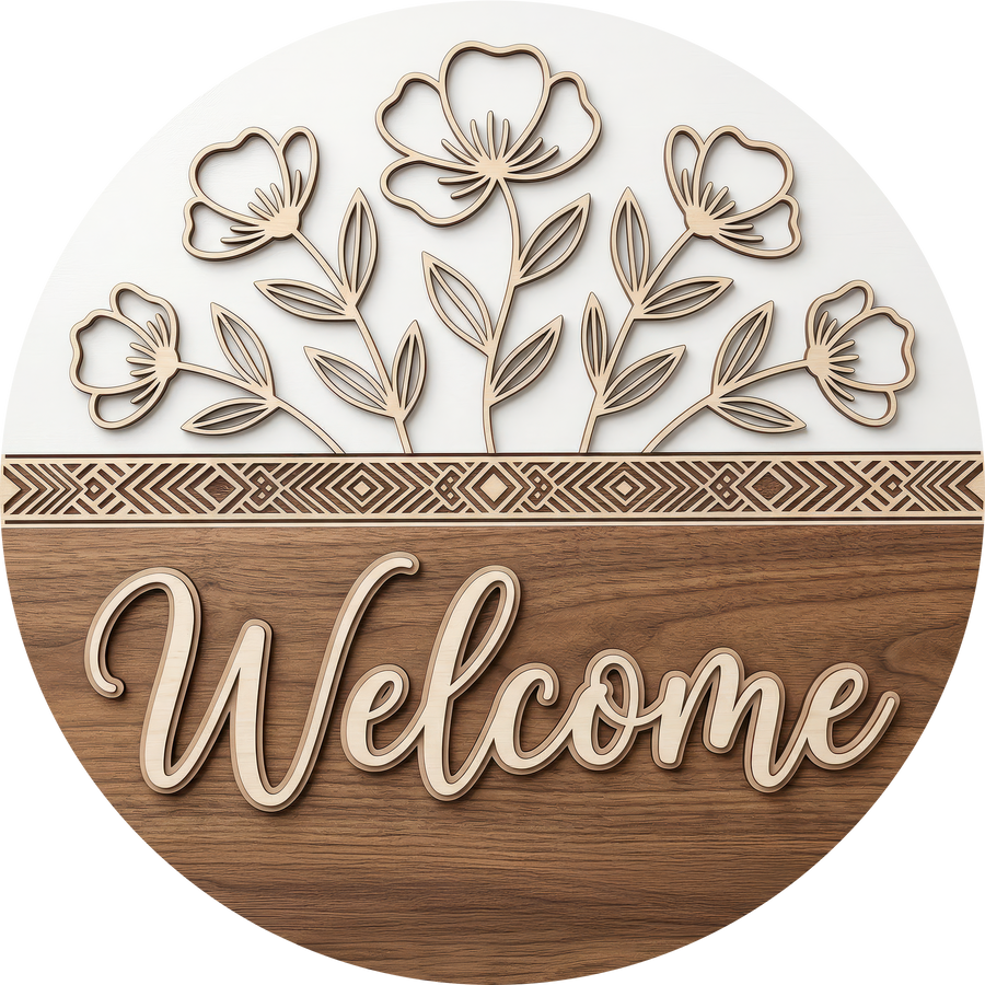 Everyday Welcome For Door 18" Wood Door Hanger - DECOE-5401-DH