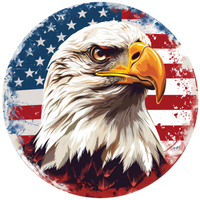 Thumbnail for Patriotic Eagle For Door 18" Wood Door Hanger - DECOE-5405-DH