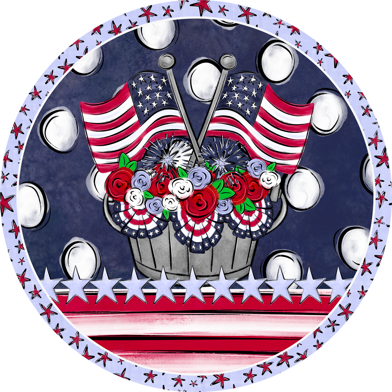 Patriotic USA For Door 18" Wood Door Hanger - DECOE-5410-DH