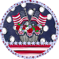 Thumbnail for Patriotic USA For Door 18" Wood Door Hanger - DECOE-5410-DH