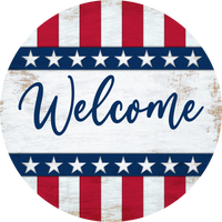 Thumbnail for Patriotic USA For Door 18" Wood Door Hanger - DECOE-5413-DH