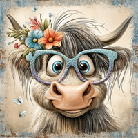 Thumbnail for Quirky Cow 10x10" Metal Wreath Sign - DECOE-5419