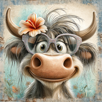 Thumbnail for Quirky Cow 10x10" Metal Wreath Sign - DECOE-5421