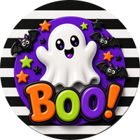 Thumbnail for Ghost Boo 18" Wood Door Hanger - DECOE-5433-DH