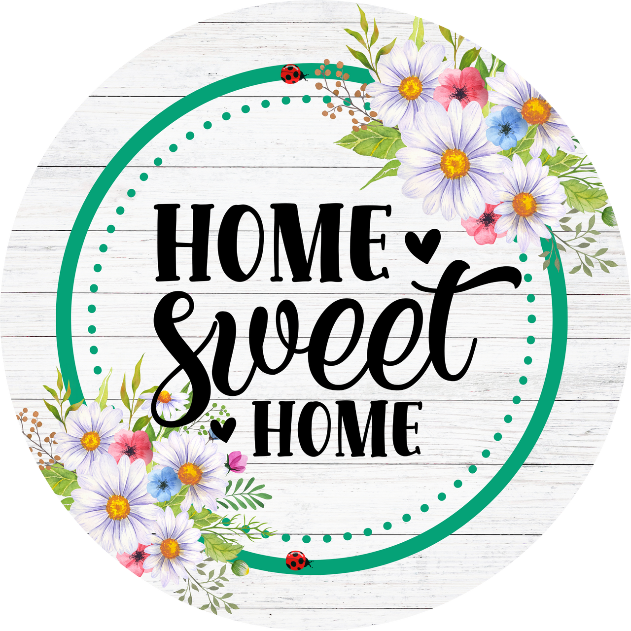 Home Sweet Home Floral 18" Wood Door Hanger - DECOE-5437-DH