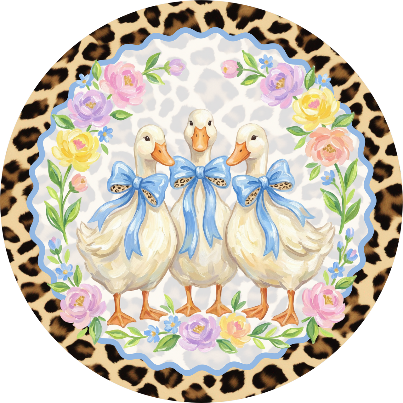 Goose 10" Wood Wreath Sign - DECOE-5446-D