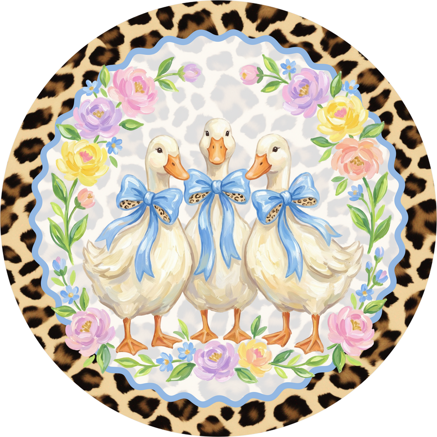Goose 10" Wood Wreath Sign - DECOE-5446-D