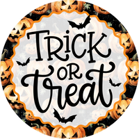 Thumbnail for Trick or Treat Bat 18" Wood Door Hanger - DECOE-5451-DH