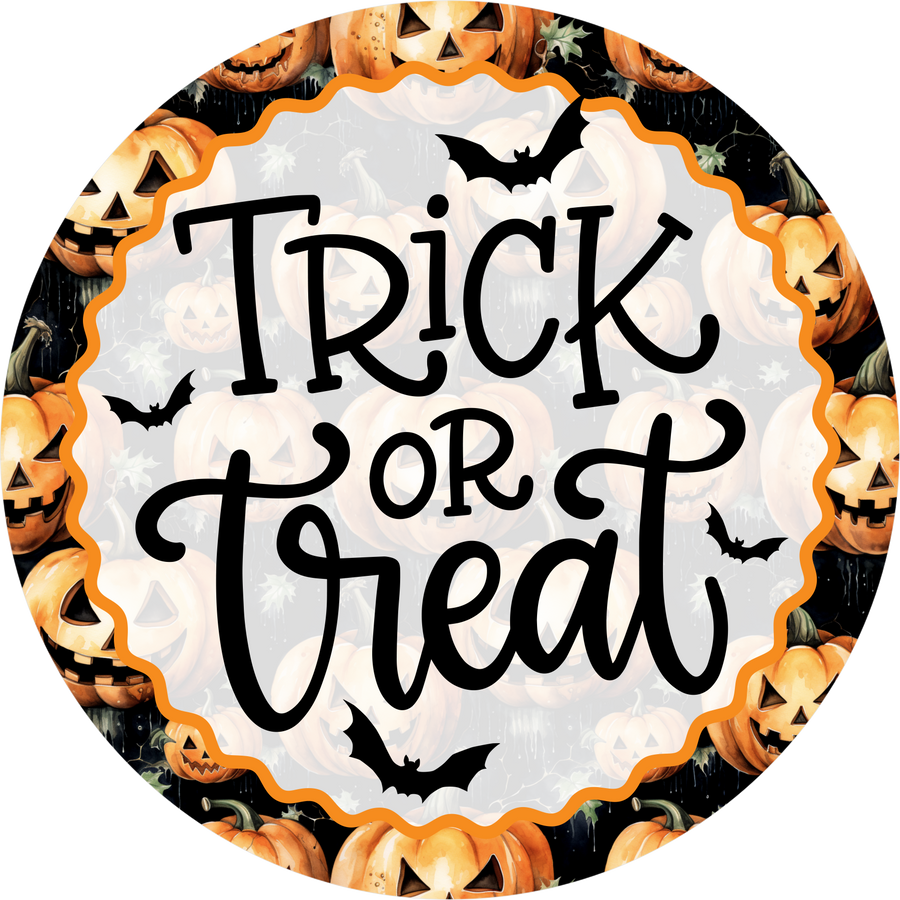 Trick or Treat Bat 18" Wood Door Hanger - DECOE-5451-DH