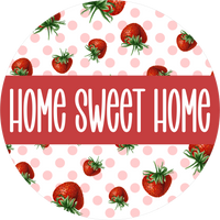Thumbnail for Home Sweet Home Strawberry 18" Wood Door Hanger - DECOE-5463-DH