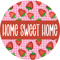 Thumbnail for Home Sweet Home Strawberry 18" Wood Door Hanger - DECOE-5464-DH