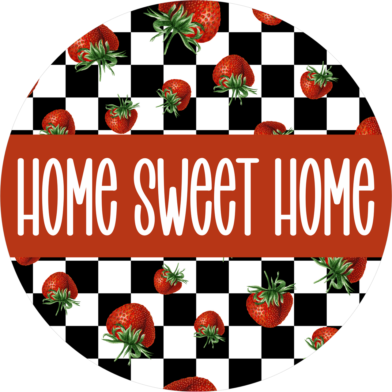 Home Sweet Home Strawberry 18" Wood Door Hanger - DECOE-5466-DH