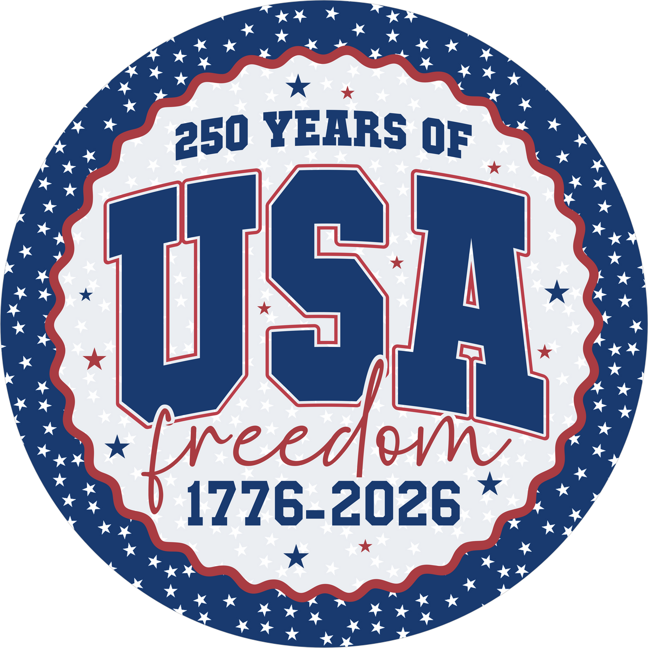 250 Years of Freedom Patriotic 18" Wood Door Hanger - DECOE-5468-DH
